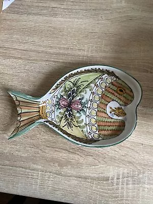 Buy Vintage Fish Dish K N Skyros Marked Pottery Patterned Decorative Signed • 7£
