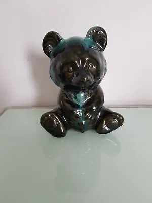 Buy Vintage Canadian Blue Mountain Pottery Teddy Bear Figurine 5x4 Inches • 15£