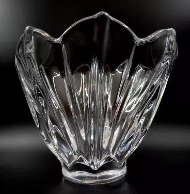 Buy Mid Century Vintage French Crystal Signed Vannes Cascade Flower Petal Vase • 57.58£