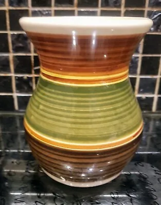 Buy Dragon Pottery, Wales. Vase Handcrafted 5” Green Brown Studio • 8.98£