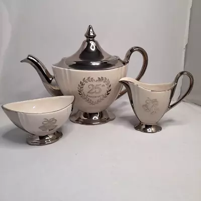 Buy Royal Winton Grimwades  25th Anniversary Teapot + Sugar & Milk • 6.99£