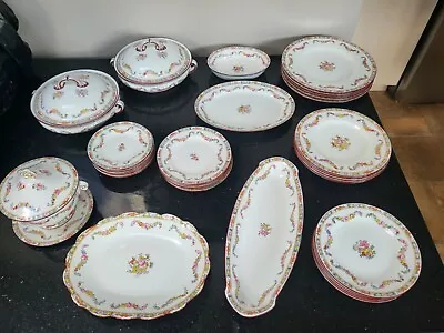 Buy Minton Rose Dinner Service Floral Garland Swag Pattern 1912 - 1950 X 40 Pieces • 399£