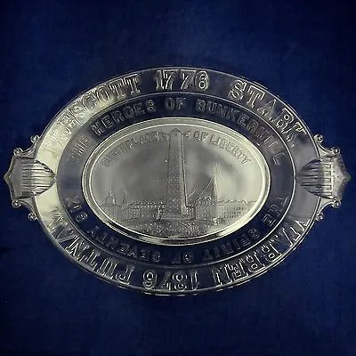 Buy Antique EAPG Commemorative Bread Dish 1776-18776 The Heroes Of Bunker Hill • 58.83£