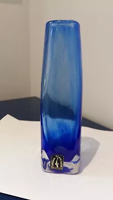Buy Langham Glass House : Art Glass, Blue Posy Vase-original Label. 'mint' Condition • 5.99£