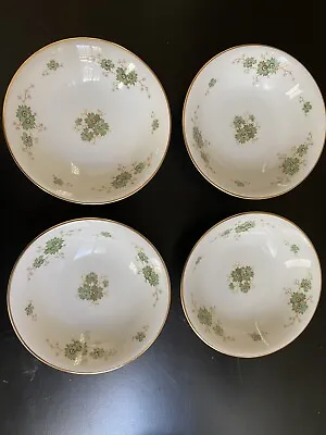 Buy 4 ~ Thomas Germany China Pattern #7077 White W/green Flowers Set Of 4 Small Bowl • 15.17£