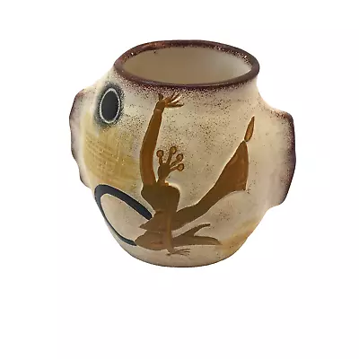 Buy Cosmic Eclipse Vintage Pottery Vase Matte Natural Design Textured Finish • 33.75£