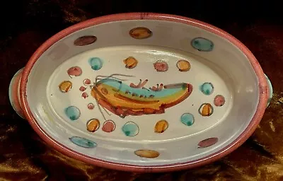 Buy Schaefer Pottery ~ Italian Style Pottery ~ Oval Serving Bowl ~  Mint Condition • 33.19£