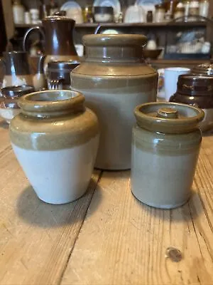 Buy Antique Vintage Stoneware Storage Pots Jars • 7.50£