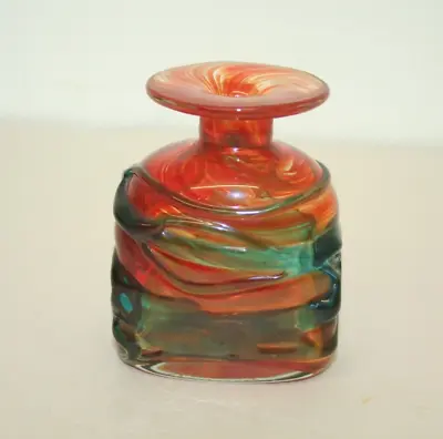 Buy Vintage Mdina Glass Vase ~Red/ Green ~Art Glass Vase ~VGC ~4  Tall (SC20) • 24.95£