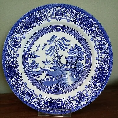 Buy English Ironstone Tableware Old Willow Plate 25.5cm Blue And White • 5.95£
