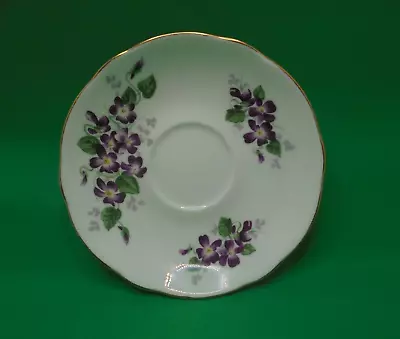 Buy Duchess Bone China Saucer Violetta Violets Green Leaves Gold Trim • 11.58£