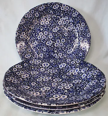 Buy Crownford China Staffordshire Calico Blue Dinner Plate 10 1/4 , Set Of 4 • 57.77£