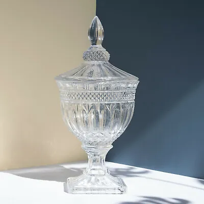 Buy Large Vintage Footed Glass Storage Jar Sweets Sweetie Treats Wedding Decorations • 33.25£
