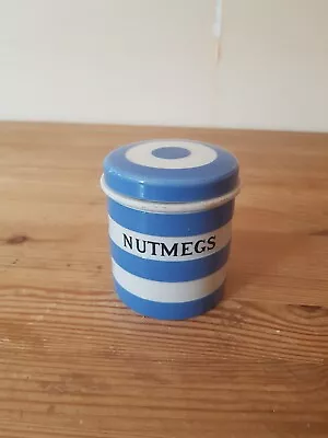 Buy T G Green Cornishware Blue And White Canister - Nutmegs - 9 Cm • 25£