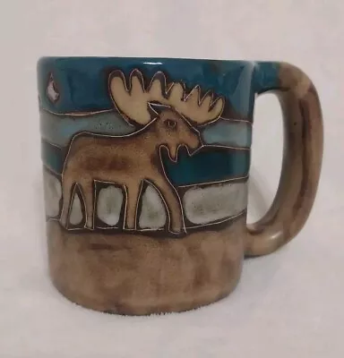 Buy Mara Mexican Pottery Coffee Tea Mug/Cup Moose Elk Mountain Trees Stoneware 16 Oz • 18.97£
