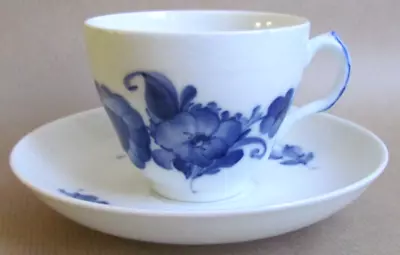 Buy Royal Copenhagen Blue Flowers Braided Flat Cup & Saucer (10185) • 12.59£