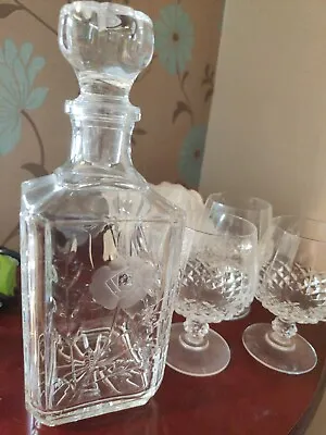 Buy Crystal Decanter With Glasses • 20£