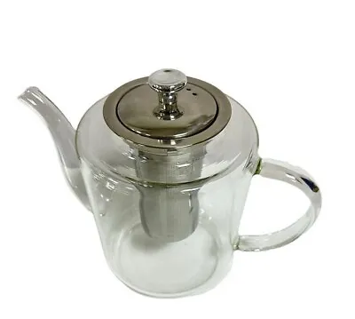 Buy Large Glass Teapot Stovetop Safe Glass Teapot With Heat Resistant S/S Infuser • 19.72£