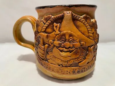 Buy VTG Ireland Pottery Stoneware Coffee Mug Irish Leprechaun Gold Yellow Glaze • 14.38£