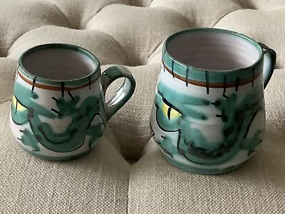 Buy 2 X Tintagel Pottery Cornwall Dragon Design Mugs • 8.50£