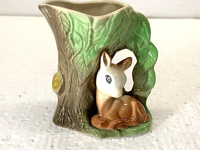 Buy Vintage 1960s Withernsea Eastgate Pottery England Fauna Fawn Posy Vase 58 • 7£