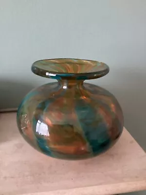 Buy Mdina Glass Squat Vase Signed • 20£