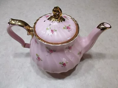 Buy Vintage Sadler Roses Chintz Pink Teapot Porcelain England Gold Trim 2751 - Nice • 46.31£