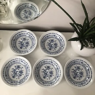 Buy Ceramic Dinnerware Set Ramekins Bowls Dishes White & Blue Floral Print • 12£