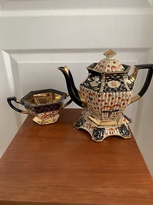Buy Gaudy Welsh Antique Teapot With Stand And Sugar Bowl • 40£
