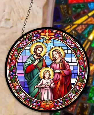 Buy Religious Jesus Design Suncatcher / Hanging Window Ornament B/day Christmas Gift • 6.85£