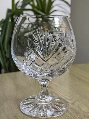 Buy Vintage Zawiercie Crystal Large Brandy Glasses 5  Thistle Cross Cut Beautiful  • 6.95£