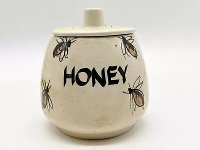 Buy Vintage Pottery Honey Pot Bee Design Glazed Made In England • 22.99£