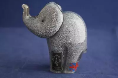 Buy Langham Glass Crystal Hand Made Small Grey Elephant Figure Brand New / Boxed • 46.95£