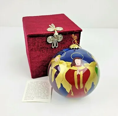 Buy Vintage Li Bien Glass Hand Painted Angel Choir Ball Ornament 2000 With Box & Tag • 23.34£