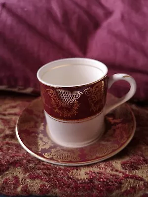 Buy Vintage Midwinter Stylecraft Dark Red And Gilt Coffee Can / Cup And Saucer 8-62 • 7.50£