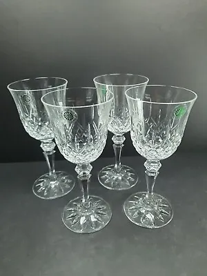 Buy 4x Lovely Galway Crystal White Wine Glasses Longford Pattern 6 3/4  • 49£
