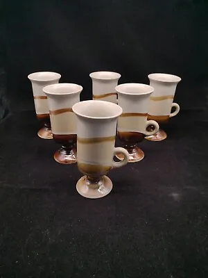 Buy 6 Vintage Otagiri Stoneware Mugs Brown & Cream Irish Coffee Cups Japanese • 31.50£