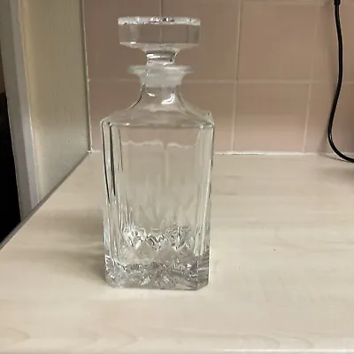 Buy Cut Glass Drinks Decanter 9 Inch Tall • 2.50£