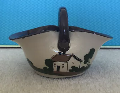 Buy Vintage Dartmouth Pottery Devon Handmade Mottoware Bowl With Handle • 3£