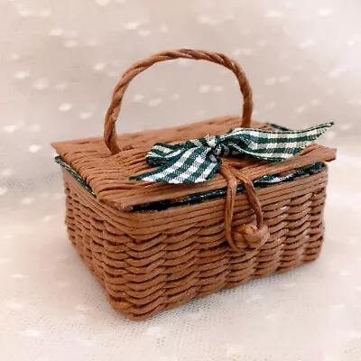 Buy Handmade 1/6 Scale Dolls House Miniatures Picnic Storage Basket Outdoor • 14.99£
