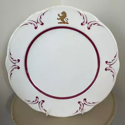 Buy Antique Rockingham Brameld Puce Mark Dinner Plate 25.5cm C1840 • 19.99£