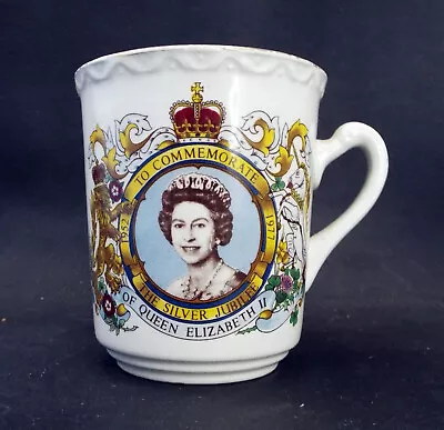Buy Royal Falcon Ware - Queen Elizabeth II Silver Jubilee Commemorative Mug 1977 • 9.99£