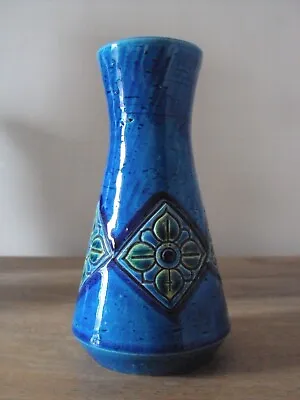 Buy Vintage Retro Italy Flavia Bitossi Rimini Blue Ceramic Vase. • 31£