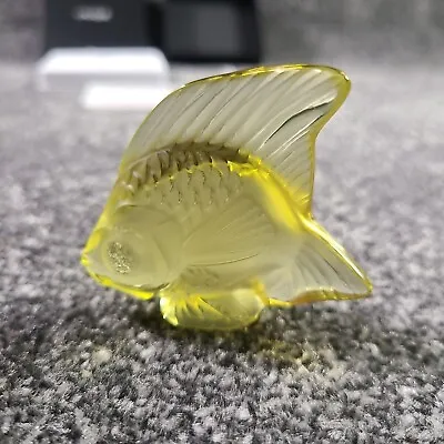Buy Lalique Crystal (Brand New) Fish Sculpture Colour & Code : YELLOW 3002400 • 74.99£