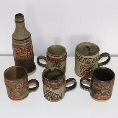 Buy Tremar Studio Pottery Joblot X6 Mugs X1 Bottle Sherry Real Ale Cider Country Lot • 79.77£