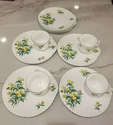 Buy 4 Cups + 8 Plates Crown Staffordshire CORNWALL ~ MINT  • 43.21£