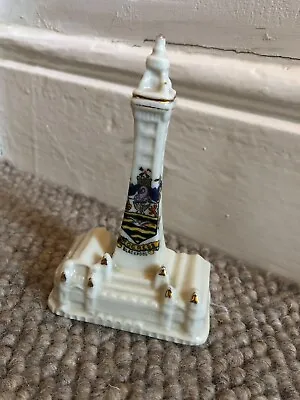 Buy Vintage Carlton China Model Of Blackpool Tower With Matching Crest • 9.95£