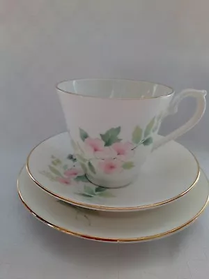 Buy Royal Sutherland H M Trio Set Tea/Coffee Cup Saucer And Plate Pink Flower  • 8.95£