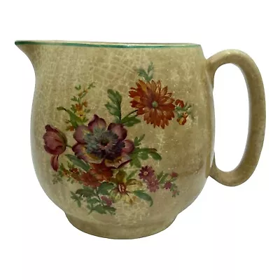 Buy Vtg Elijah Cotton Lord Nelson Ware England Brown Glaze Floral Pitcher • 24.06£
