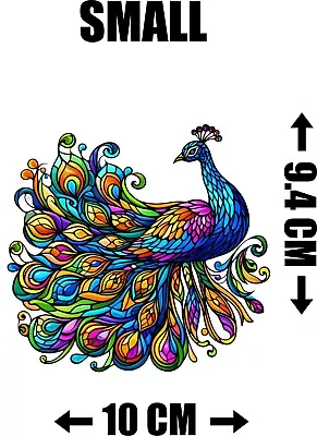 Buy Peacock Stained Glass Effect Static Cling Window Film Sticker  Gift Mirror • 3.49£